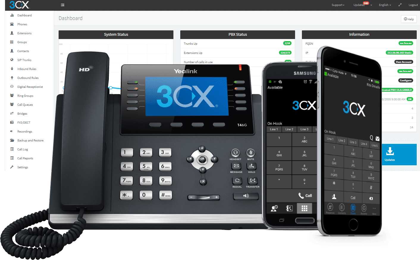 3CXdashboardandyealinkhandset1 OneSource Technologies